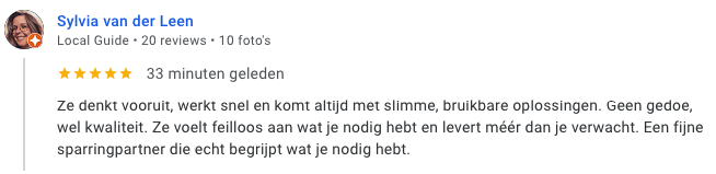 Google reviews Sylvia2